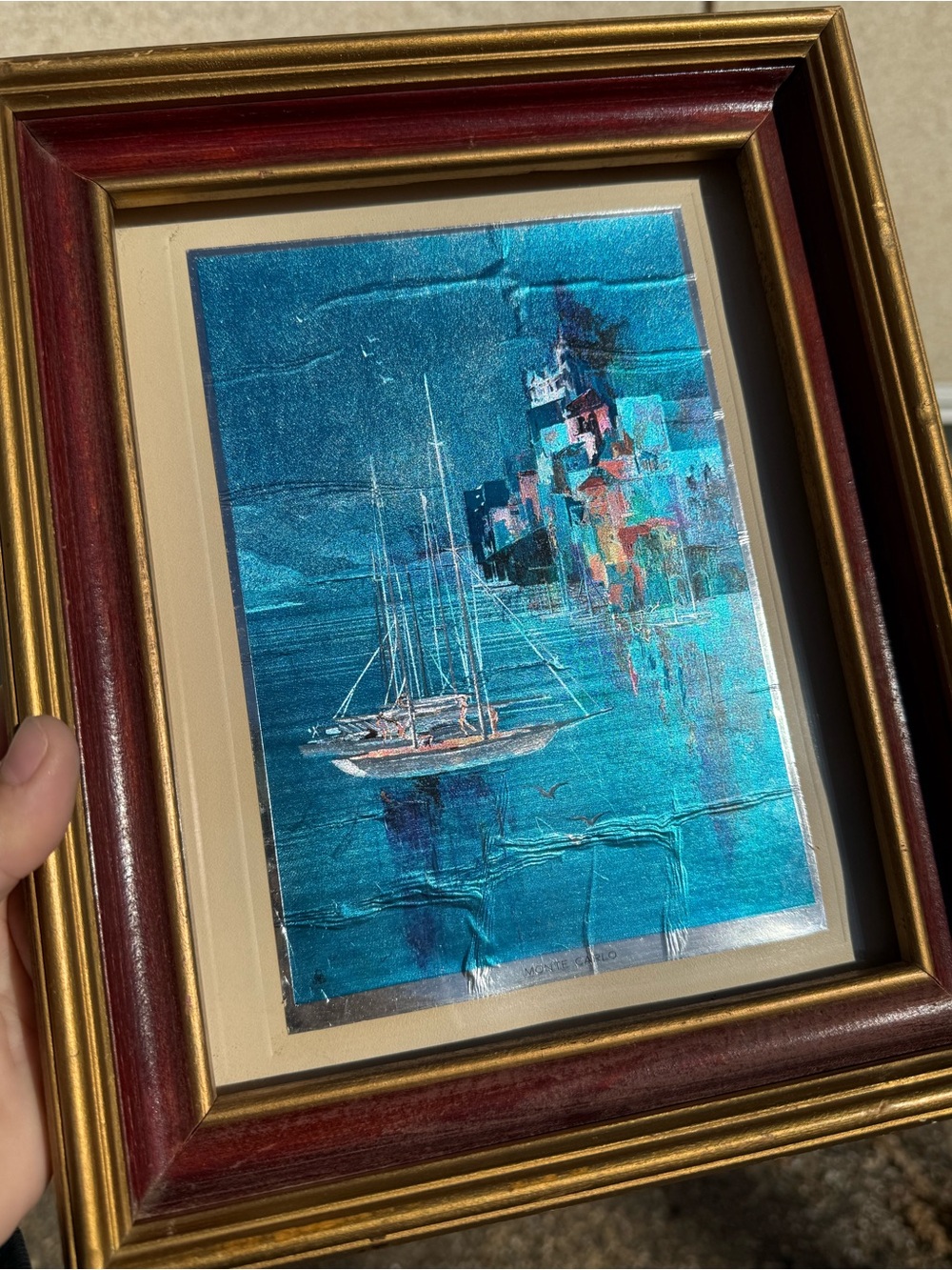 Framed Frans Van Lamsweerde Monte Carlo Vintage c1950s Foil Print by B&B USA